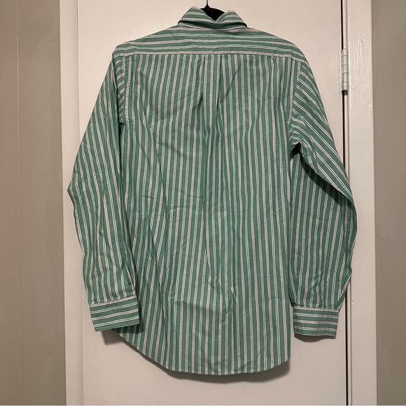 Polo Ralph Lauren Men’s green striped long sleeve button down shirt size S - Picture 3 of 5